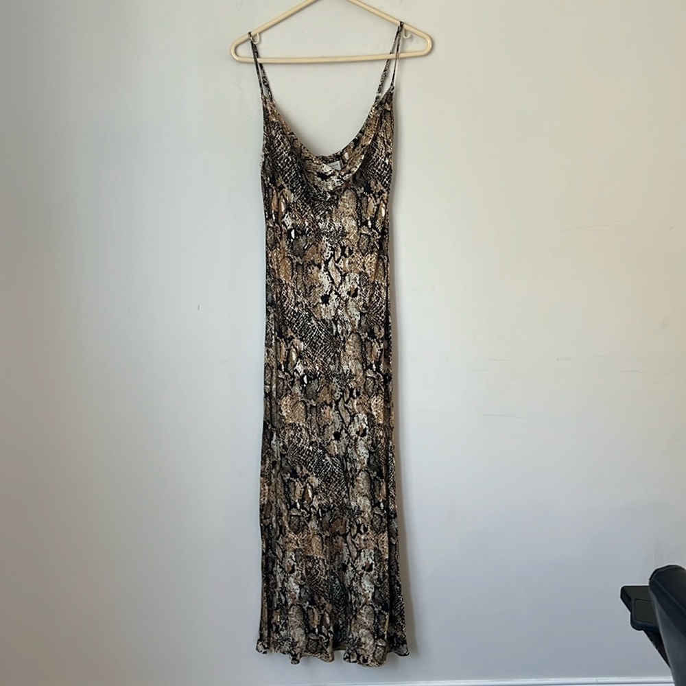 Dress Forum Women’s Snakeskin Print Sleeveless Maxi Dress Size Large ^ - Picture 1 of 8